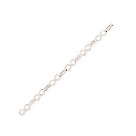 925 Silver Rhodium Plated Cubic Zirconia Set Bracelet – Imperial Time