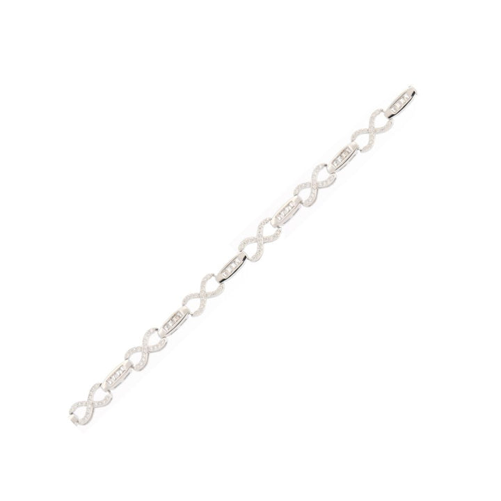 925 Silver Rhodium Plated Cubic Zirconia Set Bracelet – Imperial Time