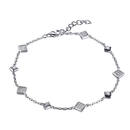 925 Silver Rhodium Plated Cubic Zirconia Set Bracelet – Imperial Time