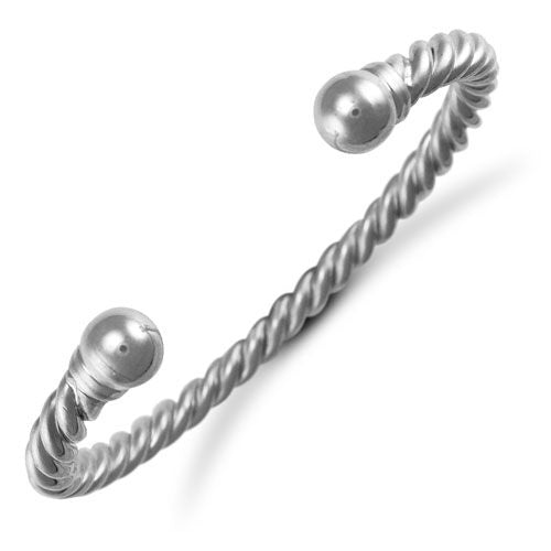 925 Sterling Silver Twisted Torque Bangle – Imperial Time