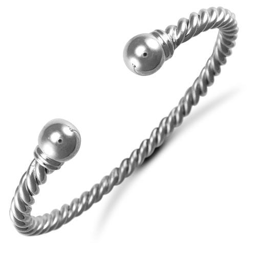 925 Silver Twisted Torque Bangle Gents – Imperial Time