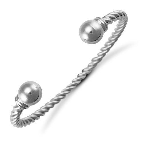 925 Silver Twisted Torque Bangle Ladies – Imperial Time