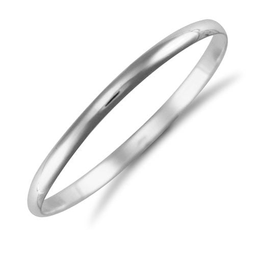 925 Sterling Silver D-Shape Slave Bangle – Imperial Time