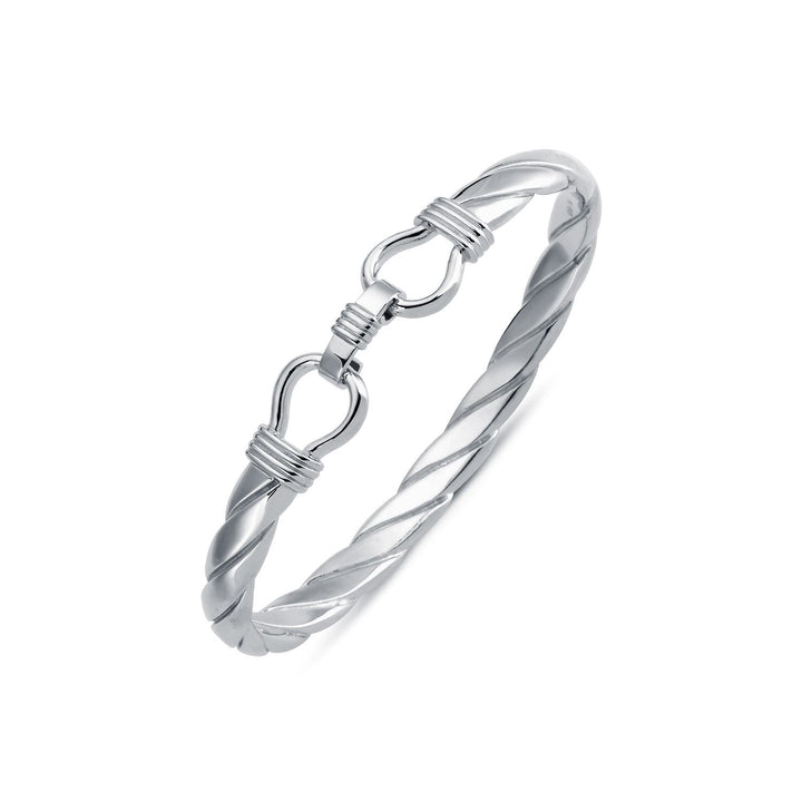 925 Silver Twisted D Shape Wire Stirrup Bangle – Imperial Time