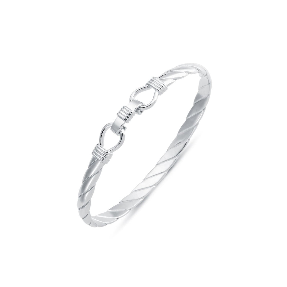 925 Slver Twisted D Shape Wire Stirrup Bangle – Imperial Time