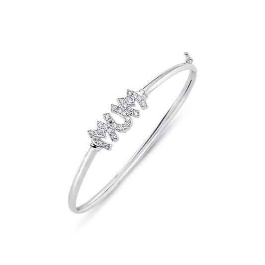 925 Silver Cubic Zirconia Set Mum Bangle – Imperial Time