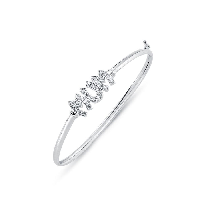 925 Silver Cubic Zirconia Set Mum Bangle – Imperial Time