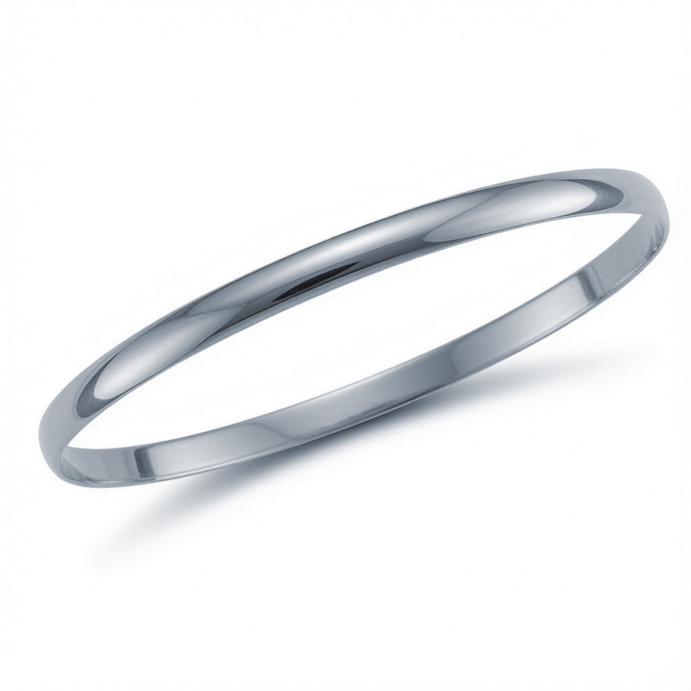 925 Silver D Shape Slave Bangle (ABG073) – product view