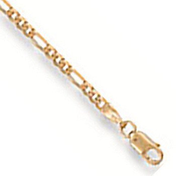 Yellow Gold Figaro Anklet
