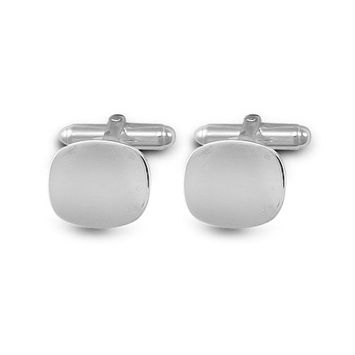925 Silver Cushion Heavyweight Cufflink With Swivel Back – Imperial Time