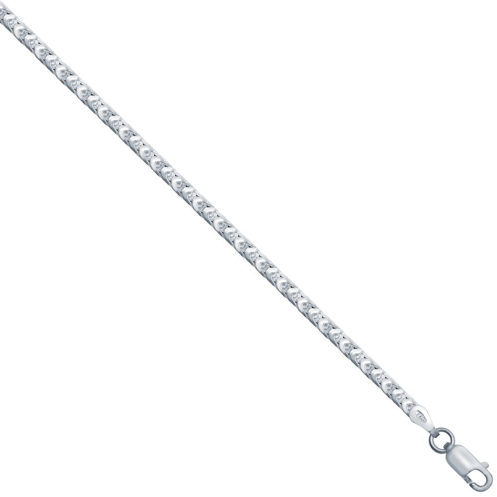 925 Silver Square Franco 2.5mm Gauge Chain – Imperial Time