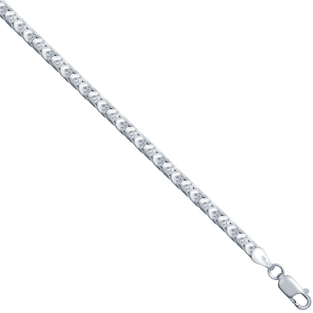 925 Silver Square Franco 3.7mm Gauge Chain – Imperial Time