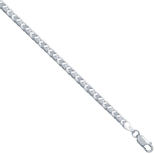 925 Silver Square Franco 3.7mm Gauge Chain – Imperial Time