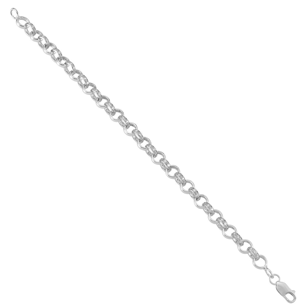925 Silver Cubic Zirconia set and Patterened Belcher 11mm Gauge Chain – Imperial Time