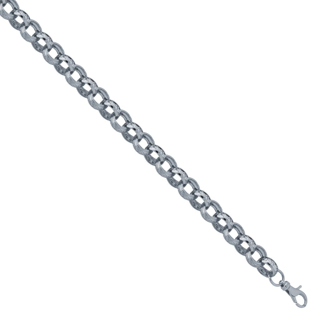 925 Sterling Silver Cubic Zirconia set and Patterened Belcher Bracelet – Imperial Time