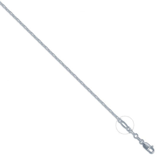 925 Silver Figaro Chain 3+1 1.5mm – Imperial Time
