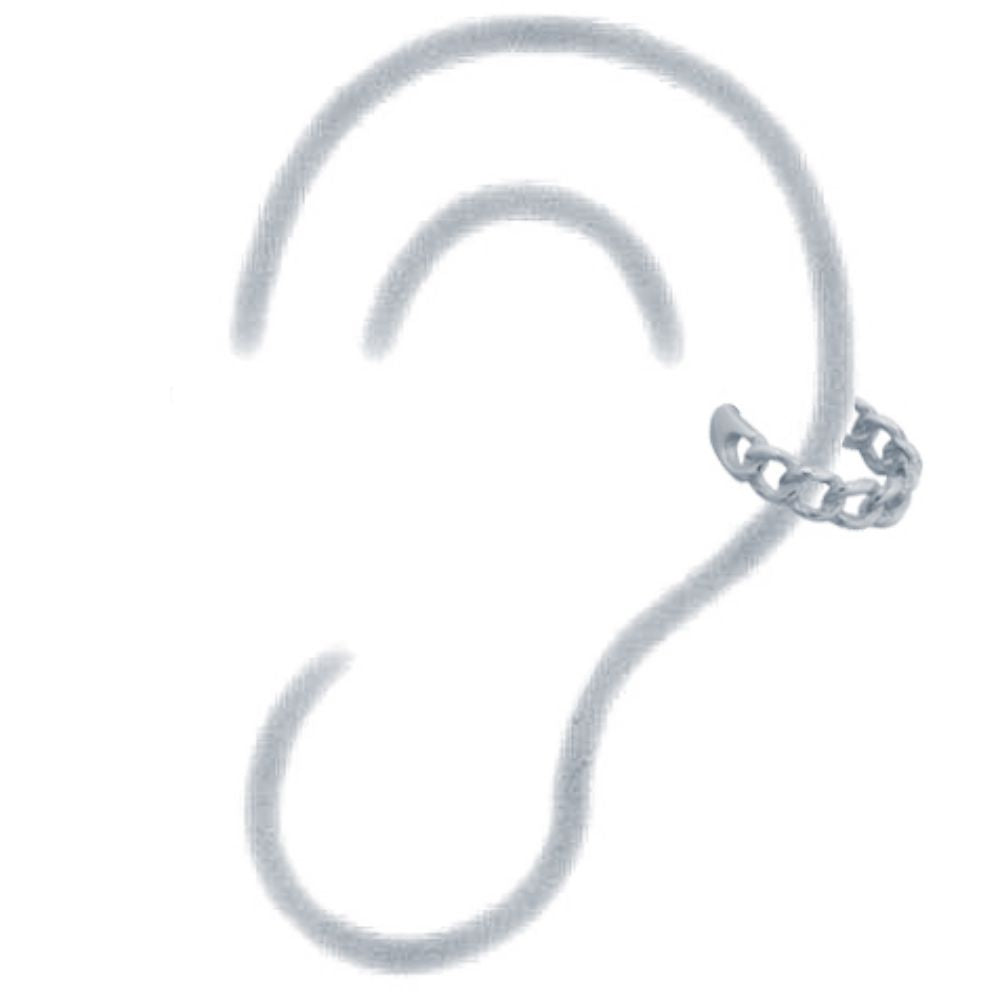 925 Silver Ear Cuff – product view