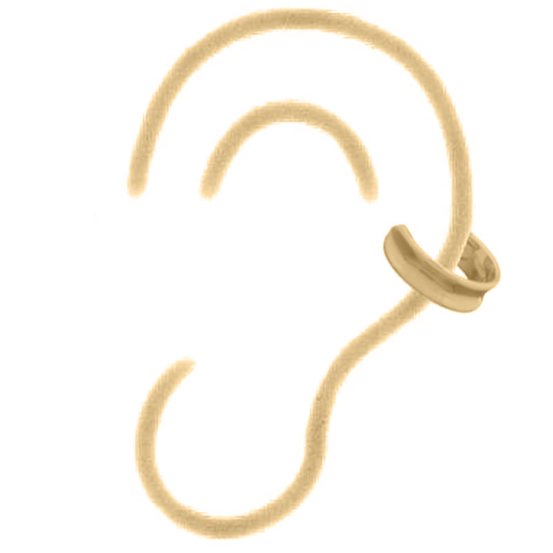 925 Silver Ear Cuff - Silver Plating – product view