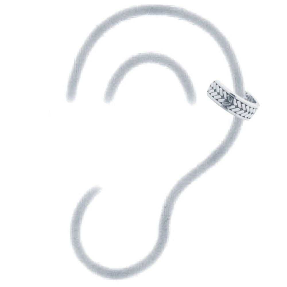 925 Silver Ear Cuff – side view