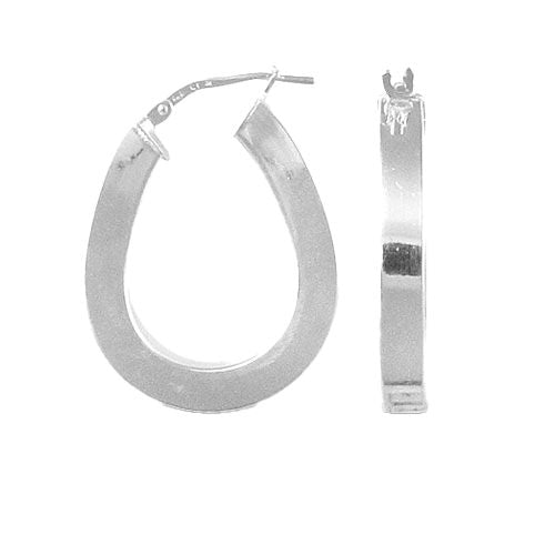 ladies 925 Sterling Silver formed creole Hoop Earrings – Imperial Time