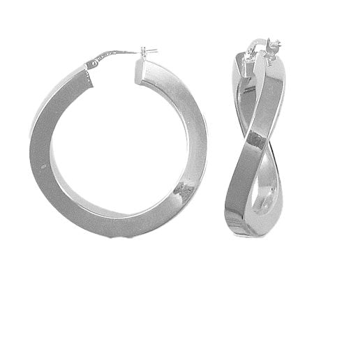ladies 925 Sterling Silver formed creole Hoop Earrings – Imperial Time