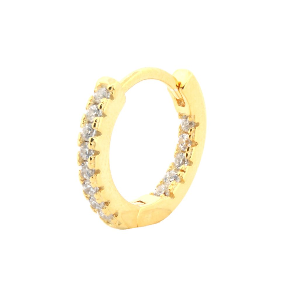 Orecchini in Argento 925 Placcato Oro 14ct con Zirconia Cubica