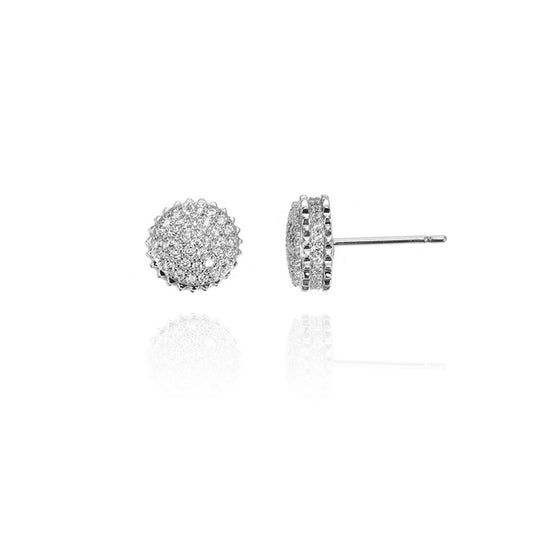 925 Silver Cubic Zirconia Cluster Stud Earrings – Imperial Time