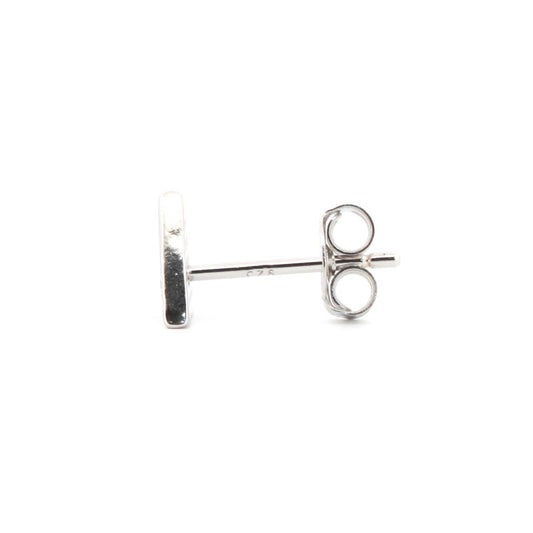 925 Silver Rhodium Plated Cubic Zirconia Set Triangle Stud Earrings (AES177) – product view
