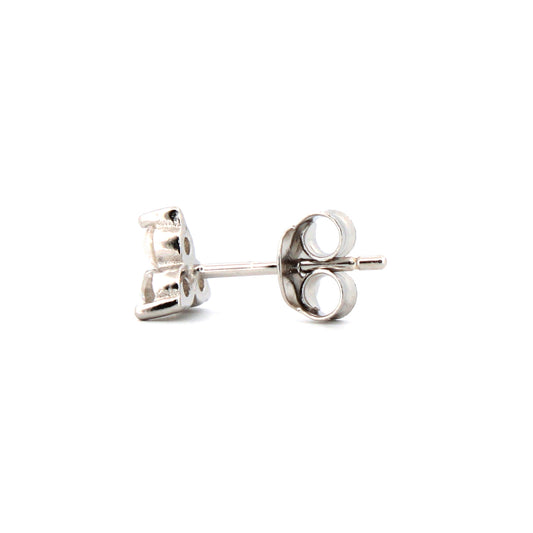 925 Silver Rhodium Plated Cubic Zirconia Set Stud Earrings (AES186) – product view