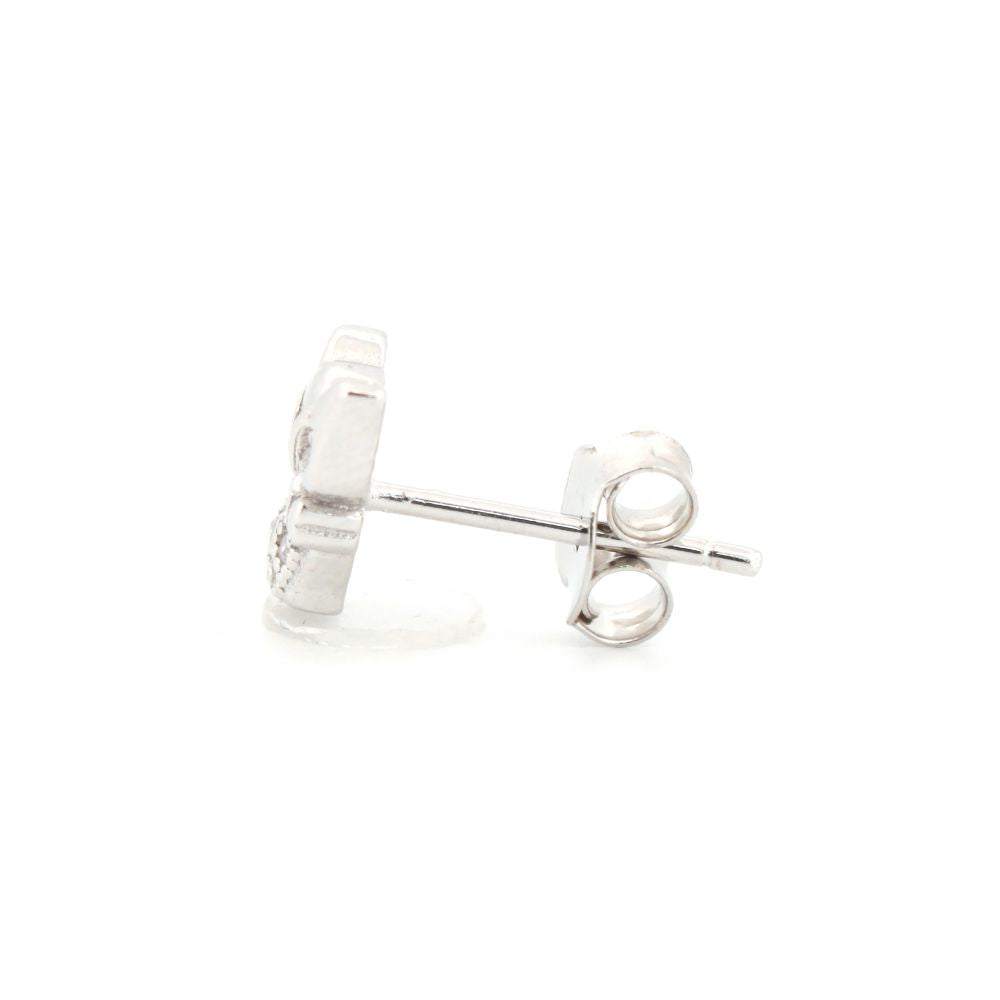 925 Silver Rhodium Plated Cubic Zirconia Set Stud Earrings (AES196) – product view