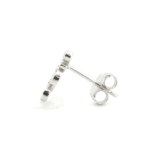 925 Silver Rhodium Plated Cubic Zirconia Set Stud Earrings (AES200) – product view