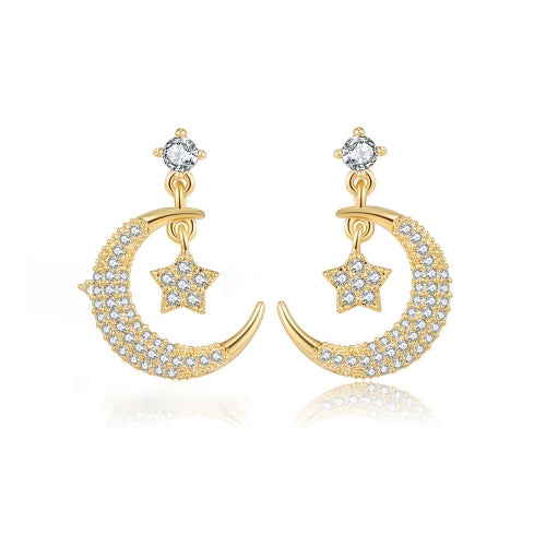 925 Silver 14ct Gold Plated Cubic Zirconia Set Stud Earrings – Imperial Time
