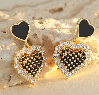 925 Silver 14ct Gold Plated Cubic Zirconia Set Stud Earrings (AES217) – product view