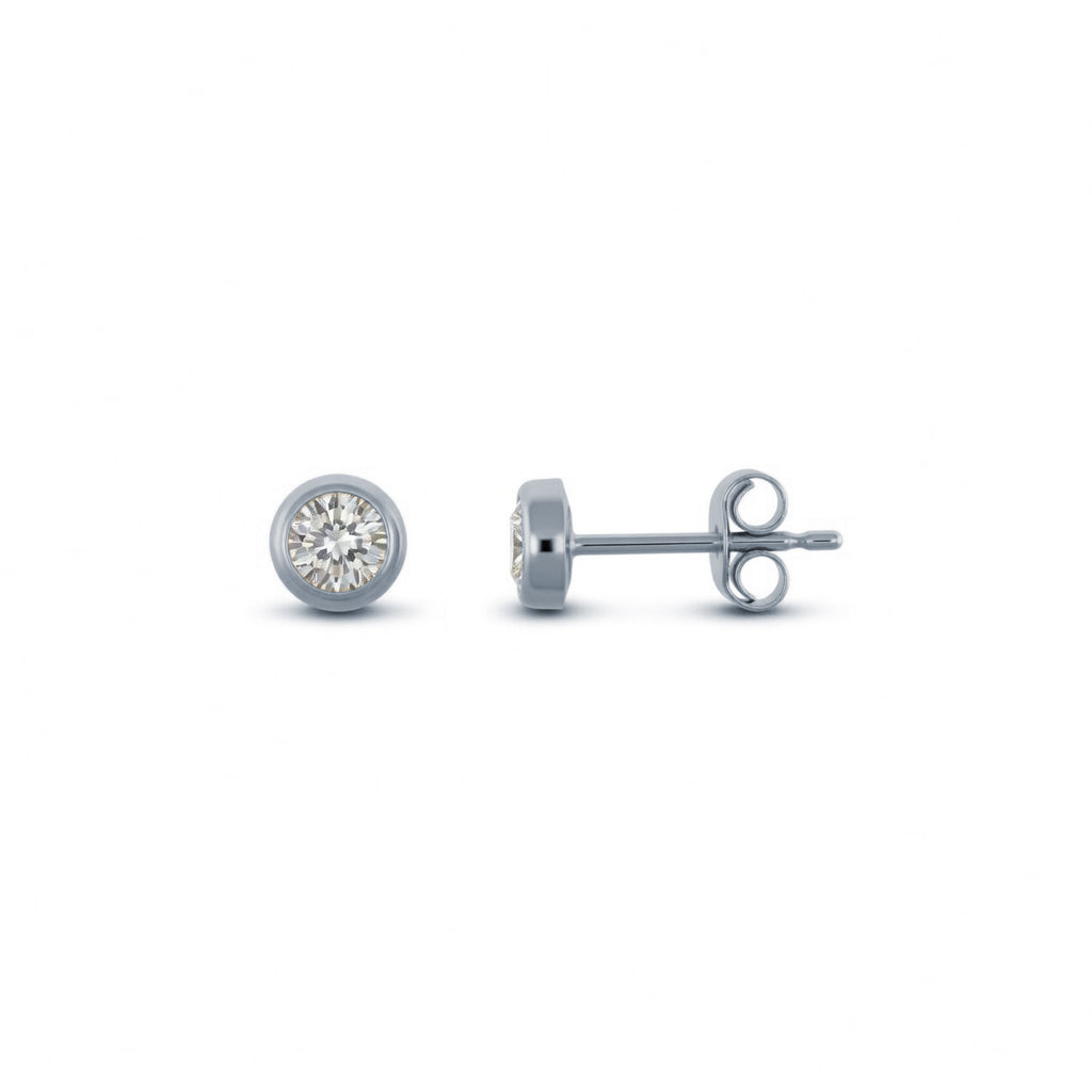 925 Silver 3mm Rub Over Stud Earrings – Imperial Time