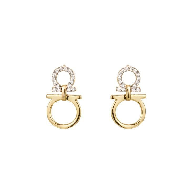 925 Sterling Silver Gold Plated Cubic Zirconia Equestrian Hoops – Imperial Time