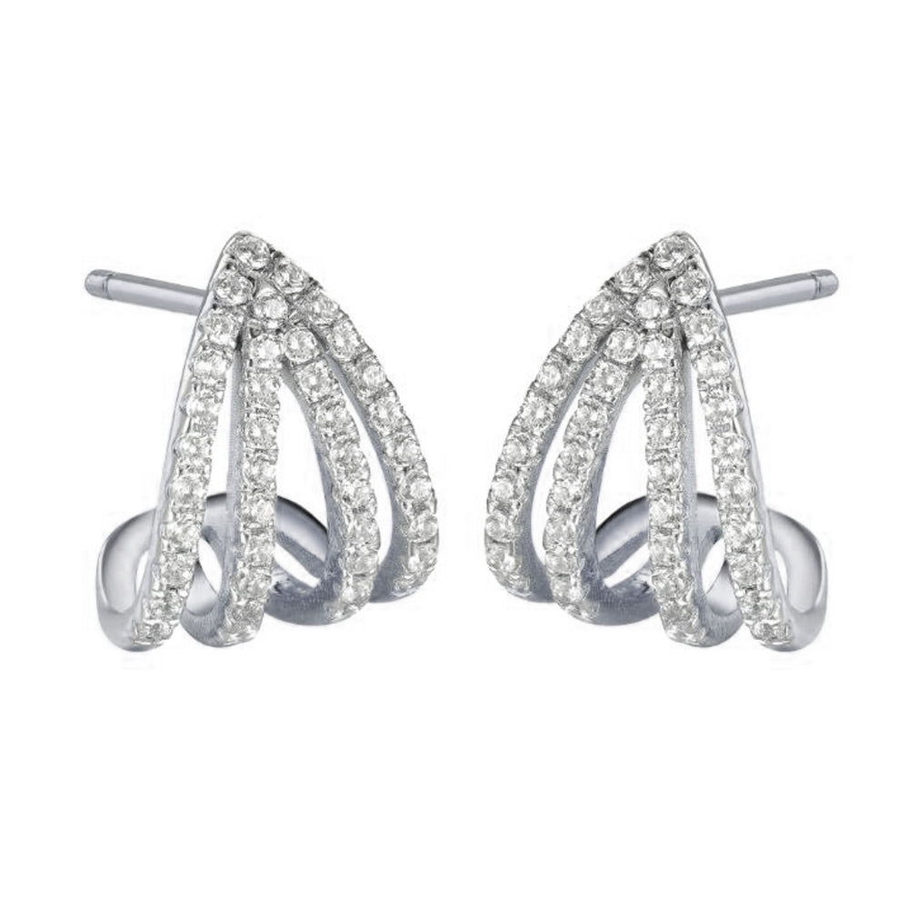 925 Sterling Silver CZ Triangle Drops – product view