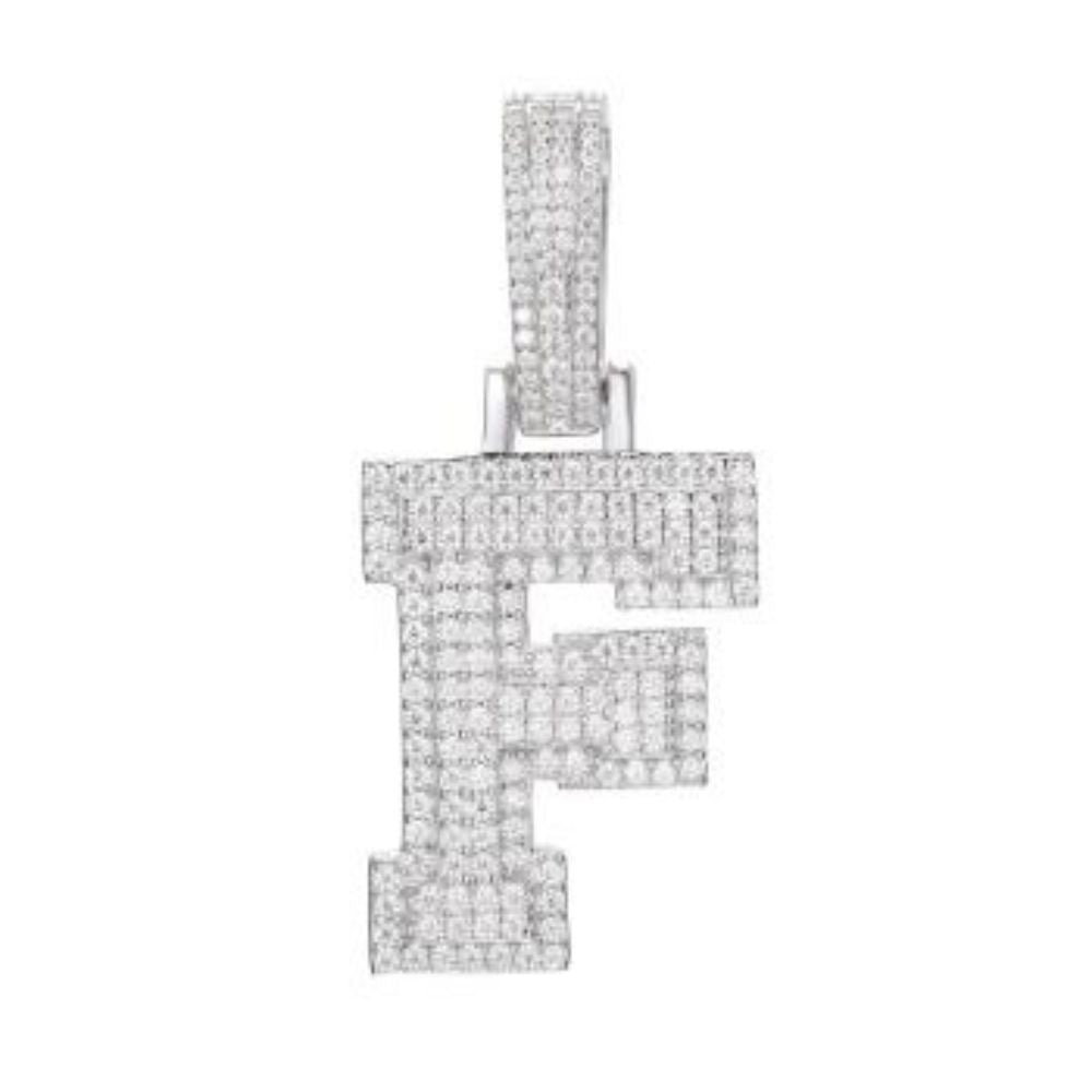 925 Silver Cubic Zirconia Set Initial F – Imperial Time