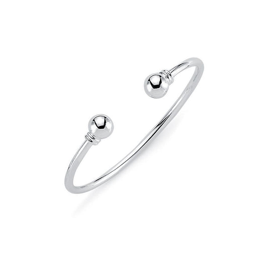 925 Sterling Silver Solid Torque Baby / Childrens Bangle. – Imperial Time