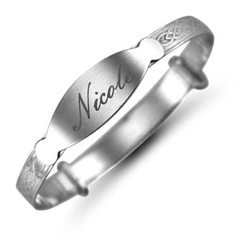 925 Silver Celtic Baby Expander ID Bangle – Imperial Time