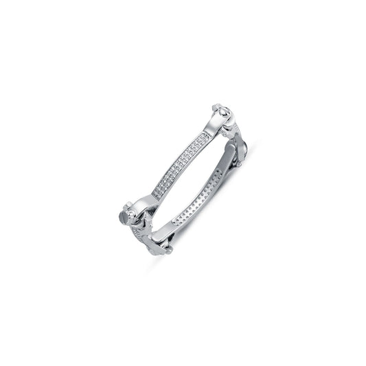 925 Sterling Silver Cubic Zirconia Set Spanner & Socket Bracelet Baby / Childrens Bangle – Imperial Time