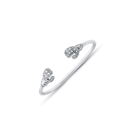 925 Sterling Silver Cubic Zirconia Set Boxing Glove Baby / Childrens Bangle – Imperial Time