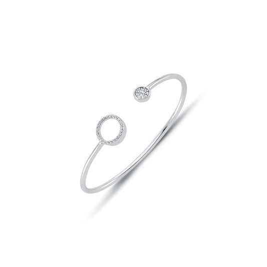 925 Sterling Silver Cubic Zirconia Set Circle Of Life Baby / Childrens Bangle – Imperial Time