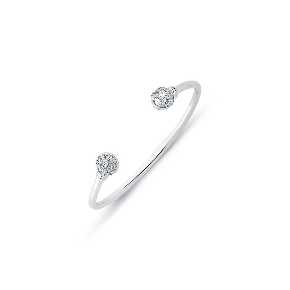 925 Sterling Silver Cubic Zirconia Set Torque Baby / Childrens Bangle – Imperial Time