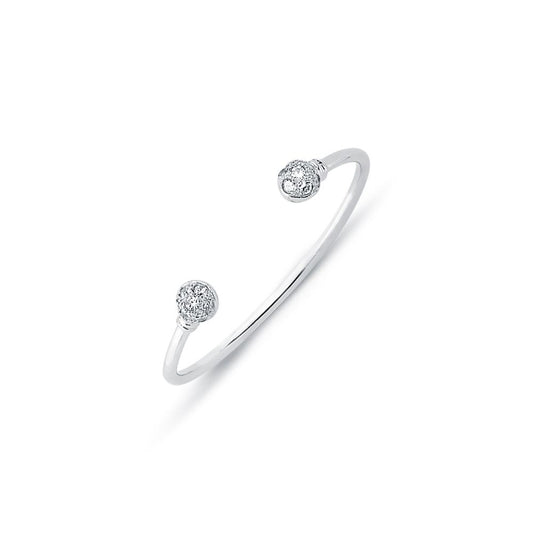 925 Sterling Silver Cubic Zirconia Set Torque Baby / Childrens Bangle – Imperial Time
