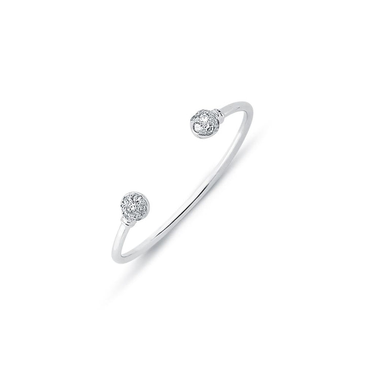 925 Sterling Silver Cubic Zirconia Set Torque Baby / Childrens Bangle – Imperial Time