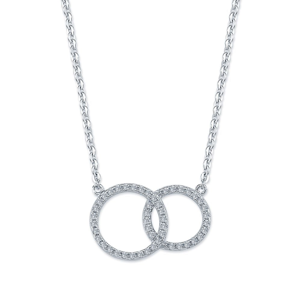 925 Silver Intertwined Circle Necklace – Imperial Time