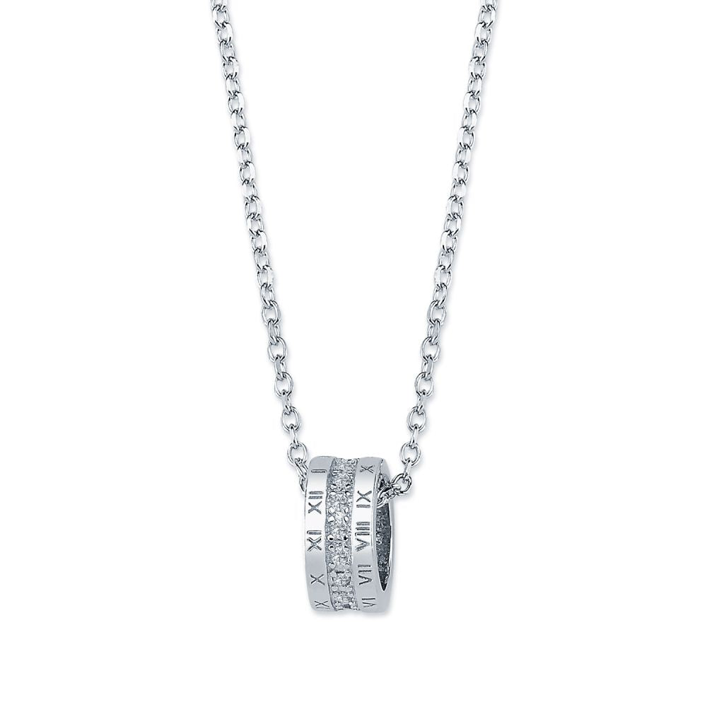925 Silver Cubic Zirconia Set Circle of Life Necklace – Imperial Time