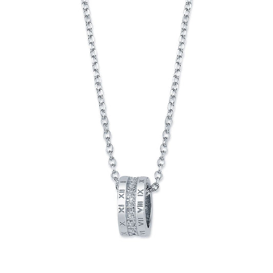 925 Silver Cubic Zirconia Set Circle of Life Necklace – Imperial Time