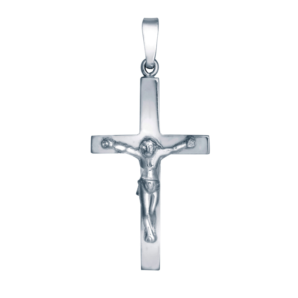 925 Silver Stamped Crucifix – product view