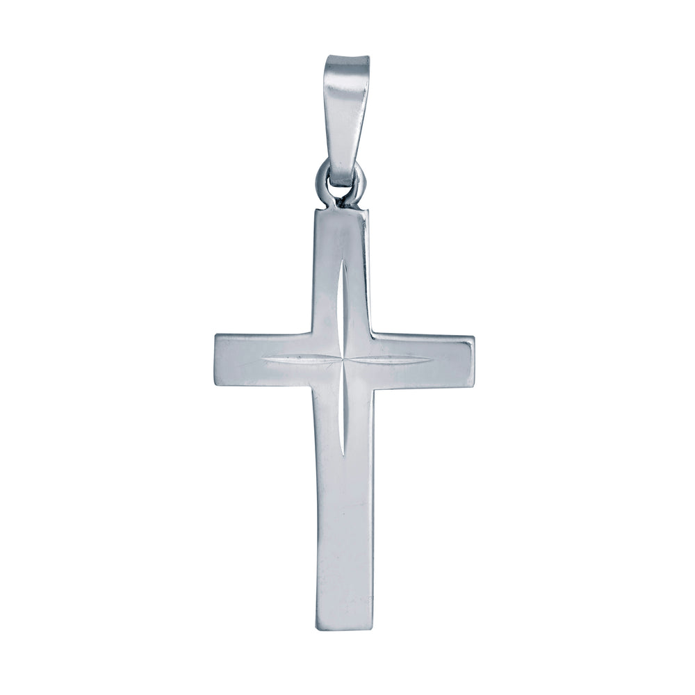 925 Silver Stamped Diamond Cut Cross – Imperial Time